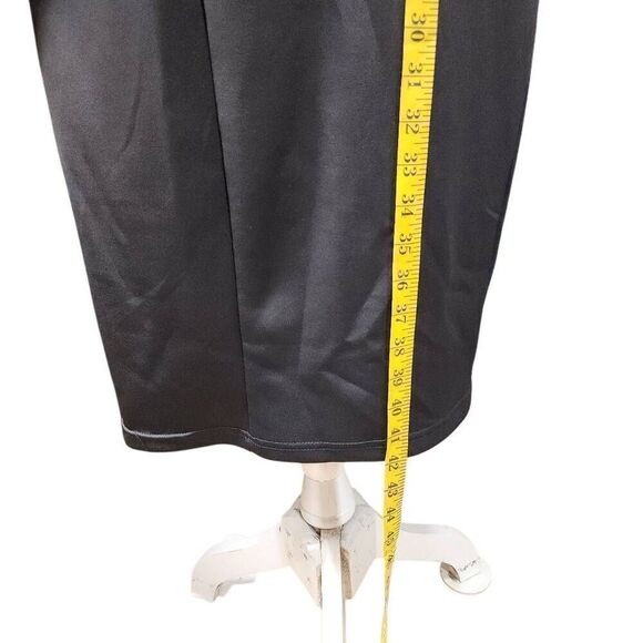 Unbranded Womens Size XL Black Quarter Sleeve Bodycon Midi Dress High Collar Wor - Picture 3 of 7